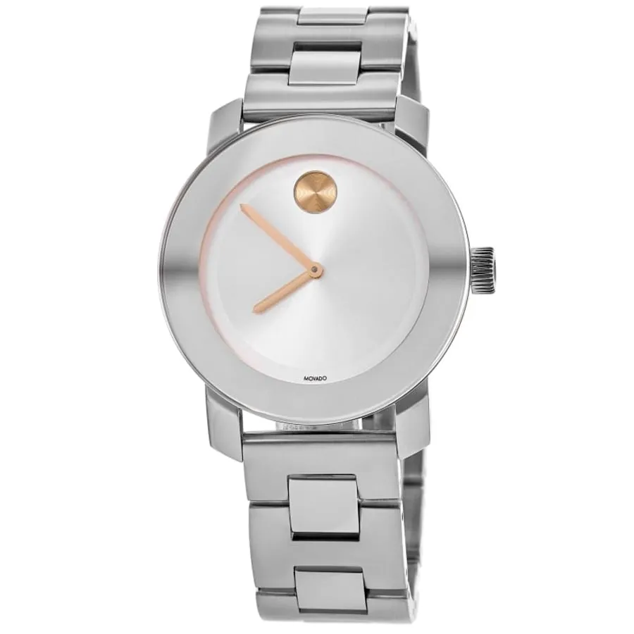 Movado Bold Silver Dial Stainless Steel Women's Watch