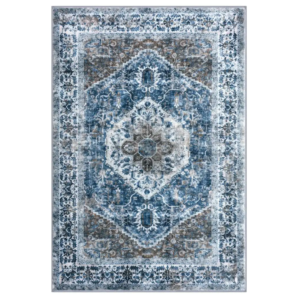 Bungalow Rose Jodhveer 4x6-Foot Washable Non-Slip Area Rug