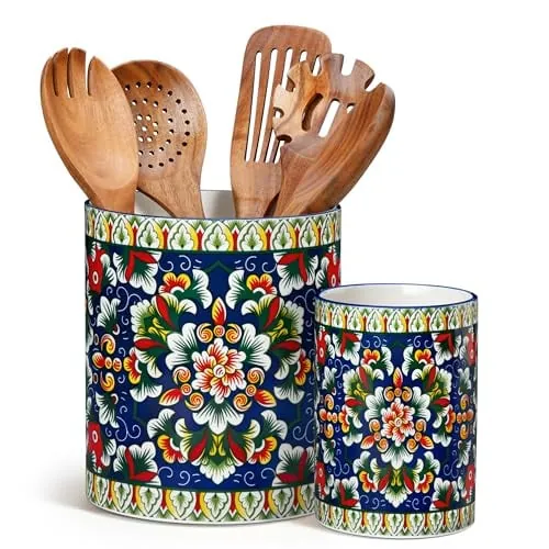 Vancasso Porcelain Utensil Holder Set 2-Pack (7.3" & 5.5")