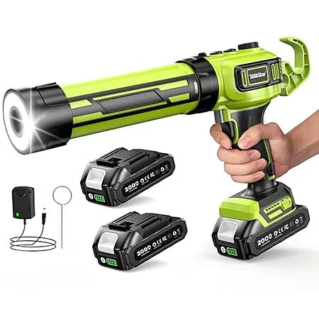Taskstar Brushless Cordless Electric 10oz. Caulking Gun w/ 2x 2.0Ah Batteries