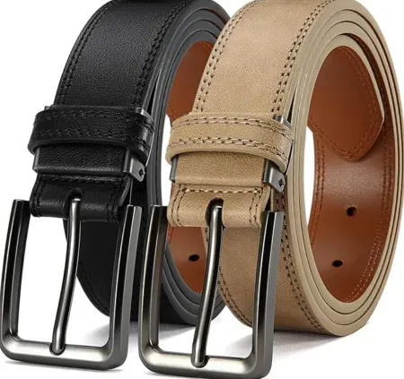 2-Pack DOOPAI Men's Leather Belts