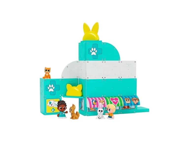 Tile Town Pet Vet Magnetic Tiles Set 48-Piece w/ Sound and Lights