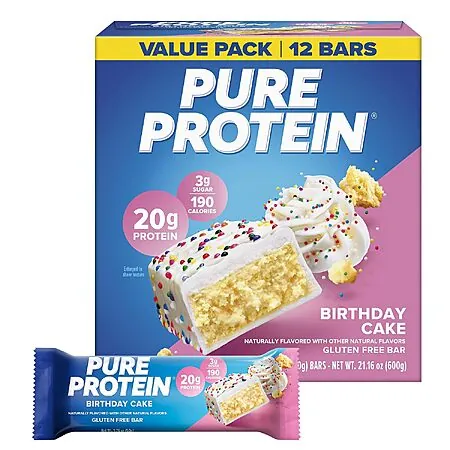 Select Prime Accounts: 12-Ct Pure Protein Birthday Cake Protein Bars