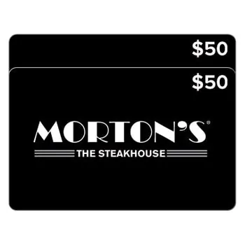 Two $50 Morton's Steakhouse Gift Cards ($100 Value)