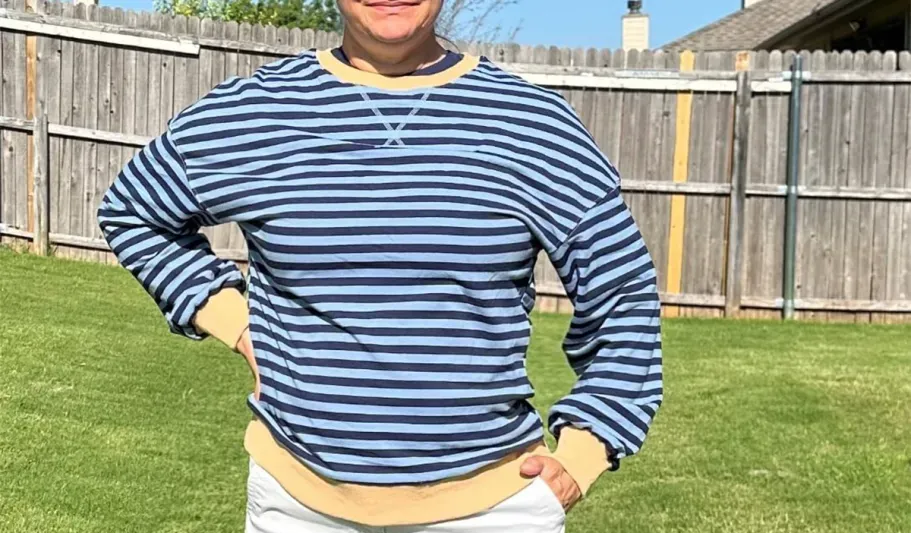 Women’s Striped Oversized Sweatshirt