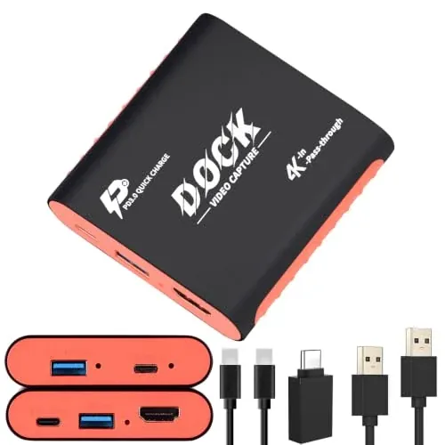 2-in-1 Switch 2 Dock & Capture Card 1080P 60FPS