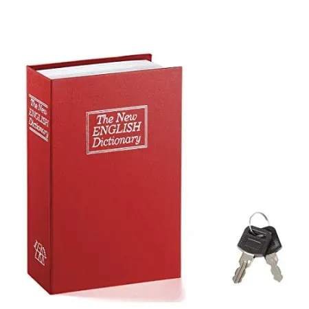 Jssmst "New English Dictionary" Book Safe with Key Lock