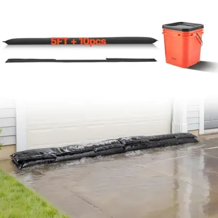 10-Pack 5 x 0.7 ft Flood Barrier Bag w/ Bucket