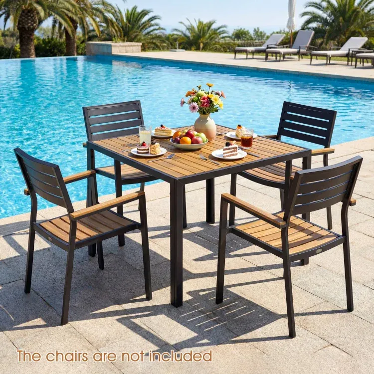 Costway 36 Inch Square Outdoor Dining Table for 4