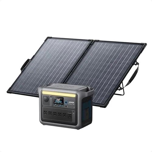 Anker SOLIX C1000 Portable Power Station and 100W Bifacial Panel, 1,056Wh