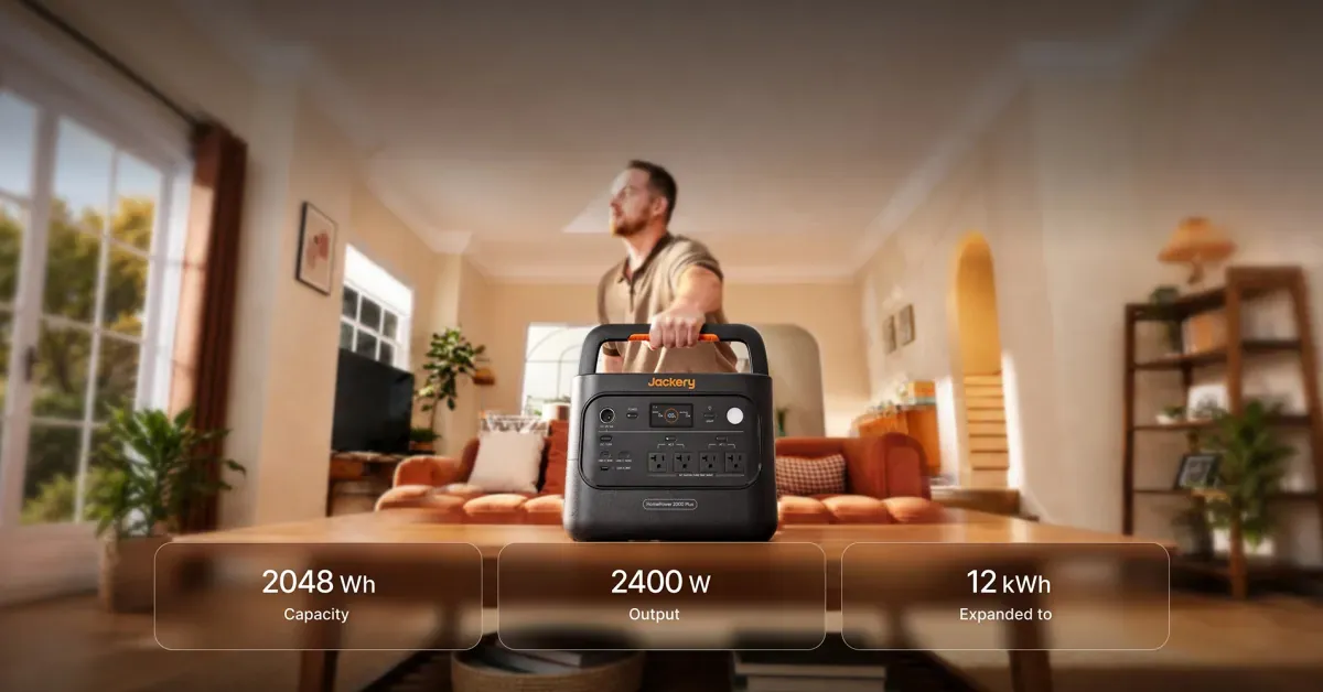HomePower 2000 Plus V2 (2,048Wh) with 2x 200W solar panels