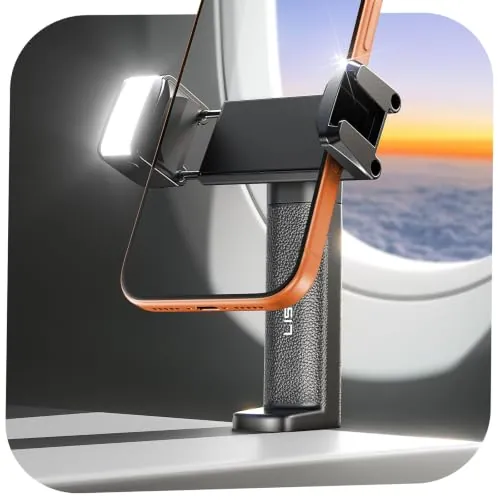 LISEN Phone Holder Travel Mount w/ LED Light