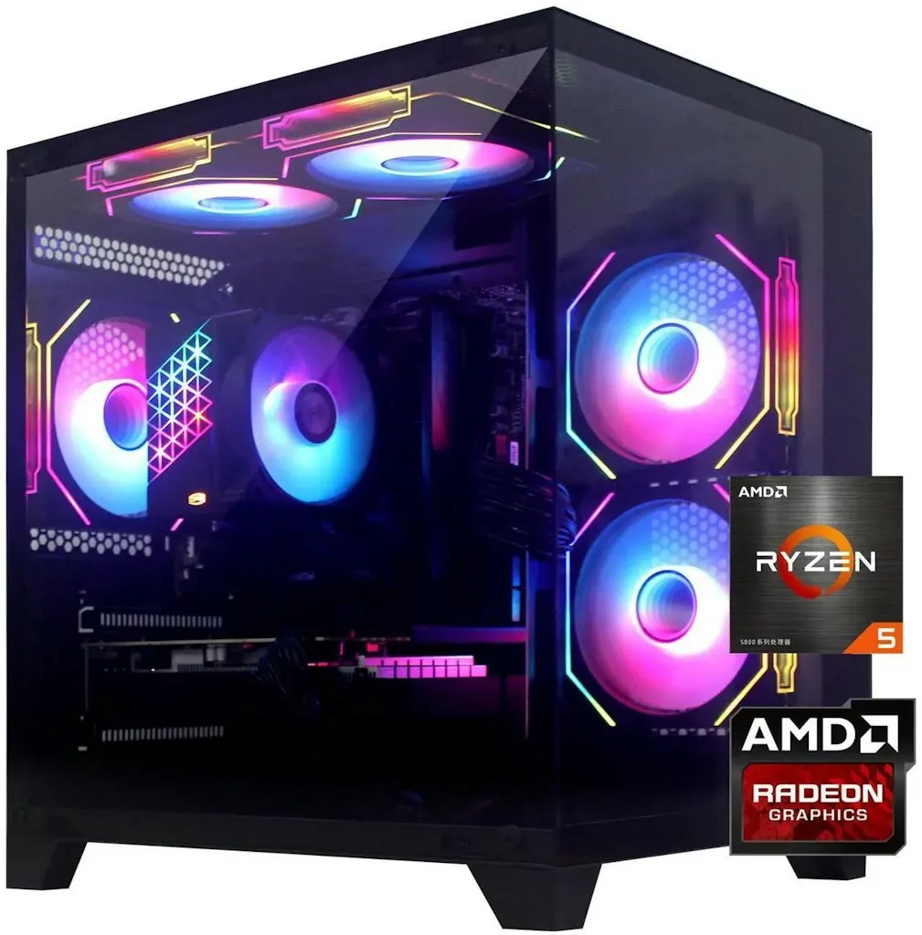 YLZKIX Ryzen 5 5600 Radeon RX 5700XT Gaming Desktop