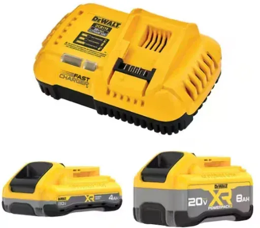 DEWALT 20V MAX XR Lithium-Ion Starter Pack with 8.0Ah & 4.0Ah Batteries & Charger