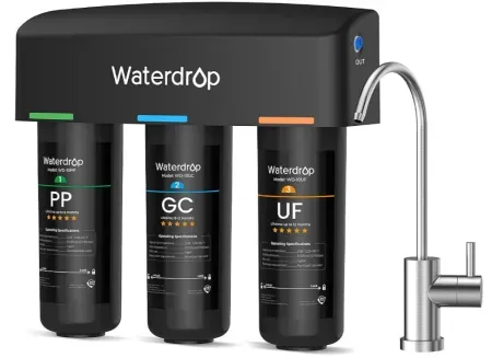 Waterdrop 0.01 μm Ultra Filtration Under Sink Water Filter w/ Faucet