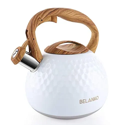 2.7-Qt Belanko Whistling Stainless Steel Stovetop Tea Kettle