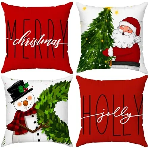 Brightown Red Pillow Cases 4-Pack
