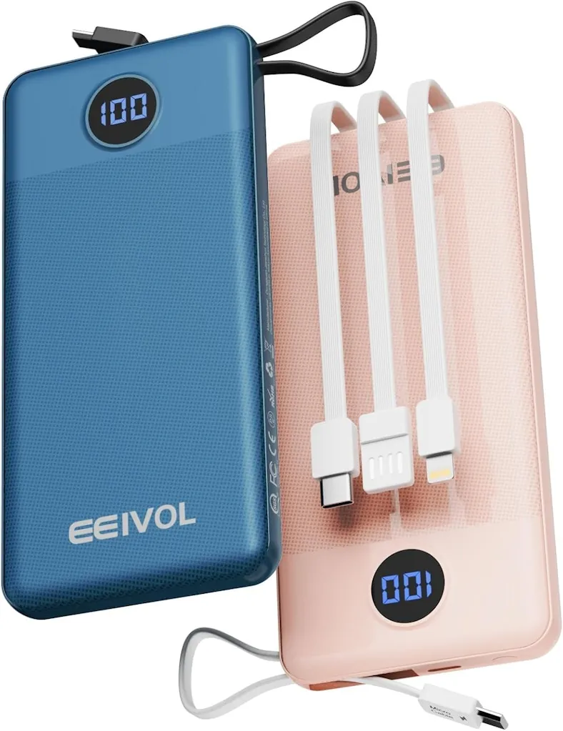 Eeivol 10,000mAh Power Bank 2-Pack