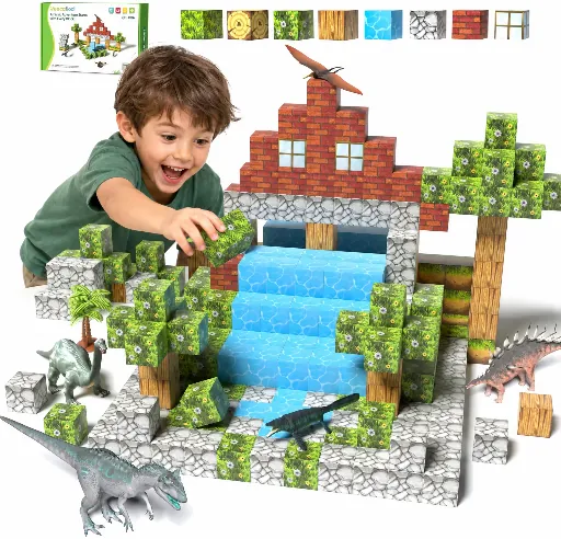 108PCS Magnetic Dinosaur Blocks