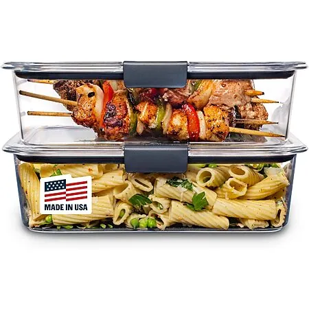 2-Pk 9.6-cup Rubbermaid Brilliance BPA-Free Food Storage Containers w/ Lids