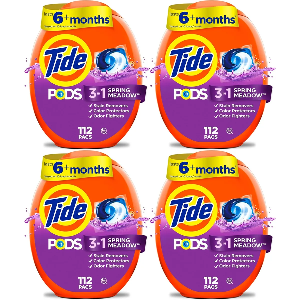 Tide Pods Laundry Detergent Pacs Spring Meadow 4 Pack
