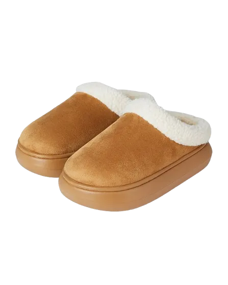 32 Degrees Women's Sherpa-Lined Faux Suede Slippers