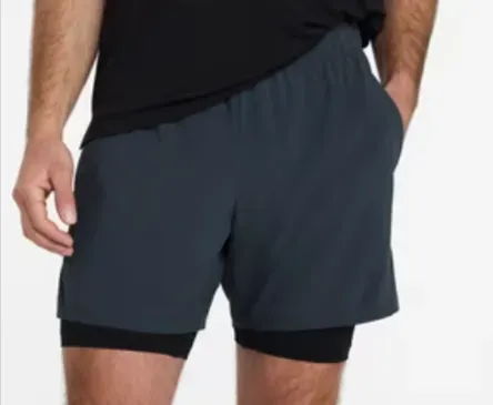 Athletic Works Men's 2-in-1 6" Gym Shorts with Liner
