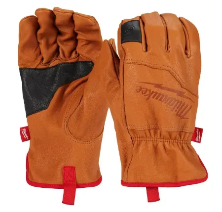 Milwaukee X-Large Top Grain Goatskin Leather Work Gloves