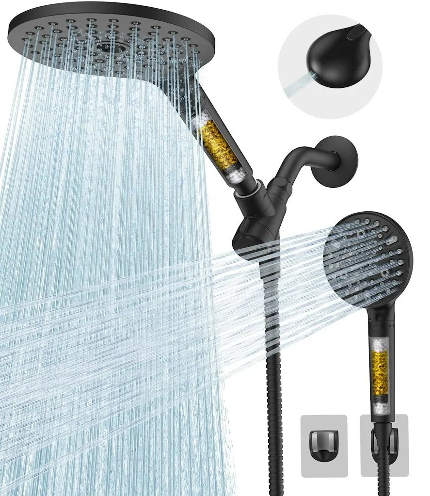 MakeFit Dual Filtered Shower Head Combo w/ Handheld Spray