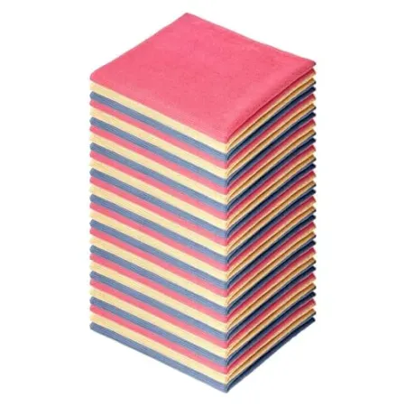 18-Pack Superio Microfiber 16" x 16" Cleaning Cloth for Cars