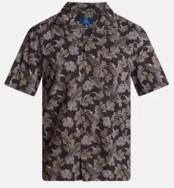 George Men's Linen Blend Camp Shirt
