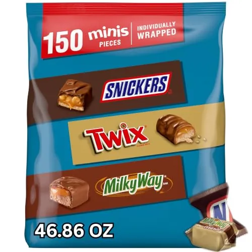 Snickers, Twix & Milky Way Minis 150-Count Variety Pack