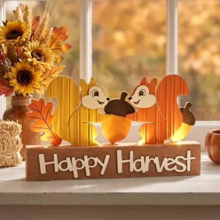 12" Valery Madelyn Fall Decorations w/ LED Lights