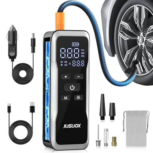 JUSUOX 150PSI Dual Power Portable Tire Inflator