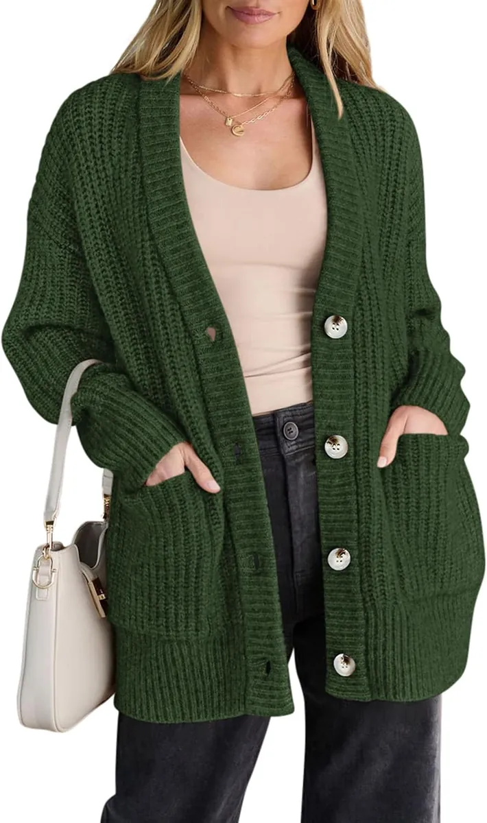 PRETTYGARDEN Oversized Cardigan Sweater