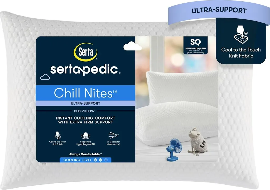 Sertapedic Chill Nites Ultra Support Standard/Queen Bed Pillow