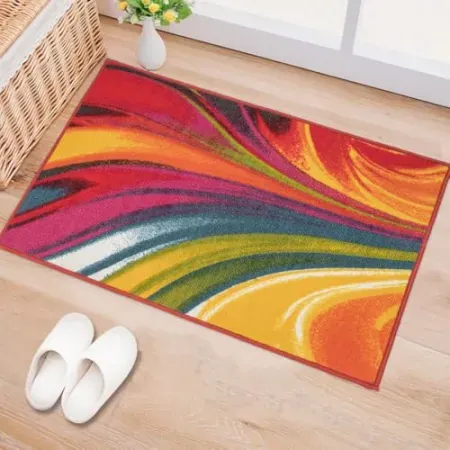 Rugshop Waves Non-Slip 20" x 30" Rug
