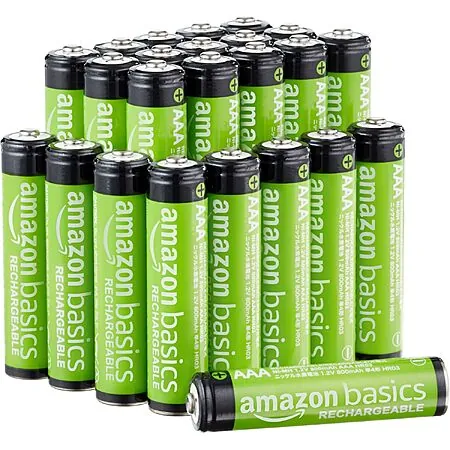 24-Ct Amazon Basics AAA 800mAh NiMH Rechargeable Batteries