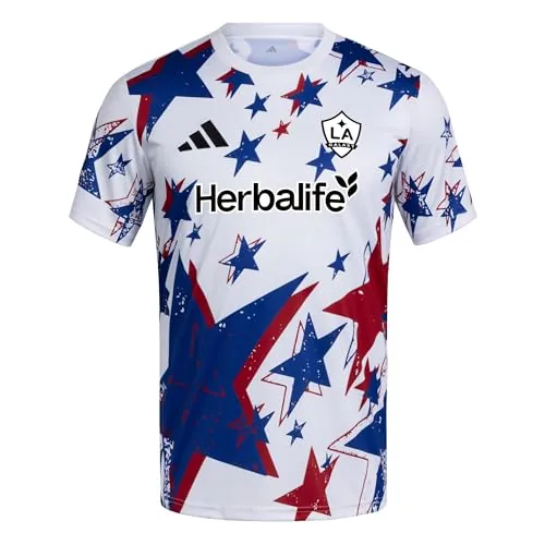 adidas Men's MLS Amer Pre-Match Jersey X-Large Los Angeles Galaxy