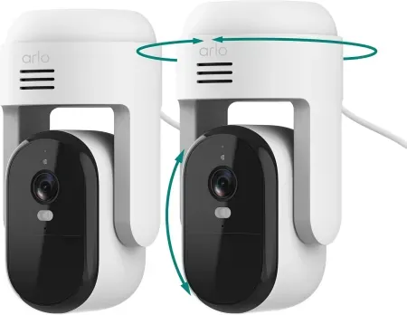 2-Cam Arlo Essential 2K Outdoor Pan Tilt Zoom Security Cameras