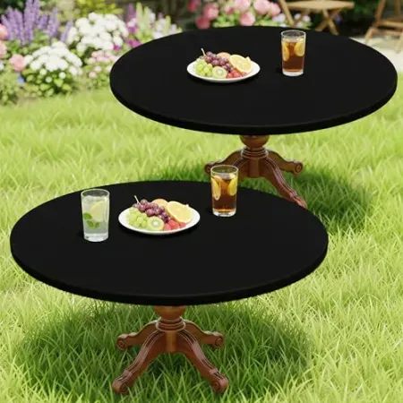 2-Pack Moosfor Spandex Elastic 45" - 56" Round Tablecloth