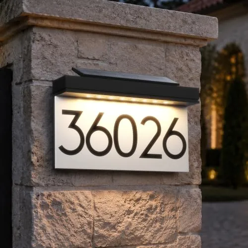 Solar House Address Sign