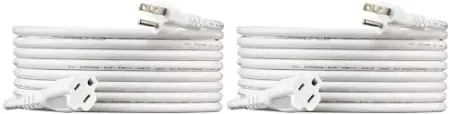 2-Pack Amazon Basics 15-Foot / 3-Prong Indoor Extension Cord