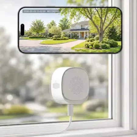 Zmodo 4MP 2.5K 2.4/5GHz WiFi Window Security Indoor Camera