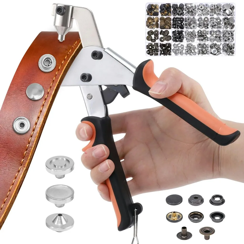 Heavy Duty Snap Fastener Tool w/ 100 Sets