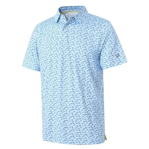 M MAELREG Men's UPF 30+ Dry-Fit Performance Golf Polo Shirts
