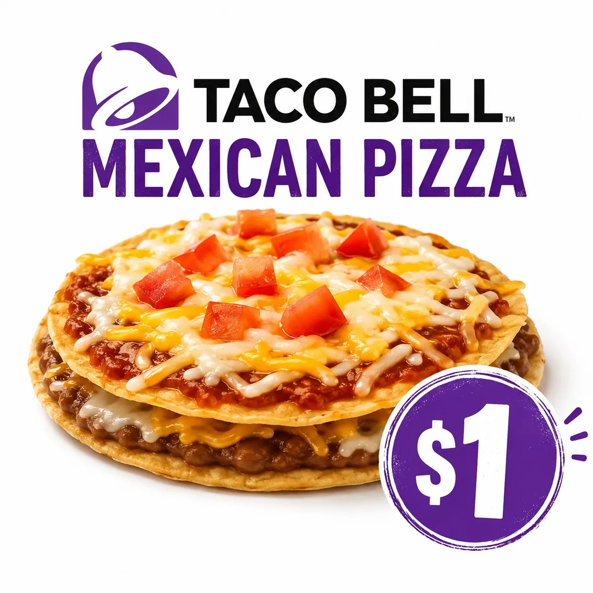 Taco Bell Mexican Pizza or Medium Drink