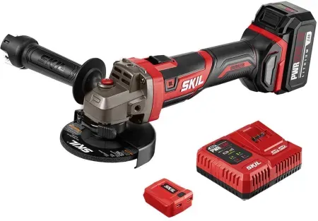SKIL PWR CORE 20 Brushless 20V 4-1/2" Angle Grinder w/ 5.0Ah Battery