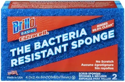 Brillo Basics Estracell No Scratch Scrub Sponge 2 Count