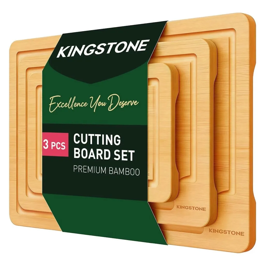 Kingstone 3-Piece Bamboo Cutting Board Set